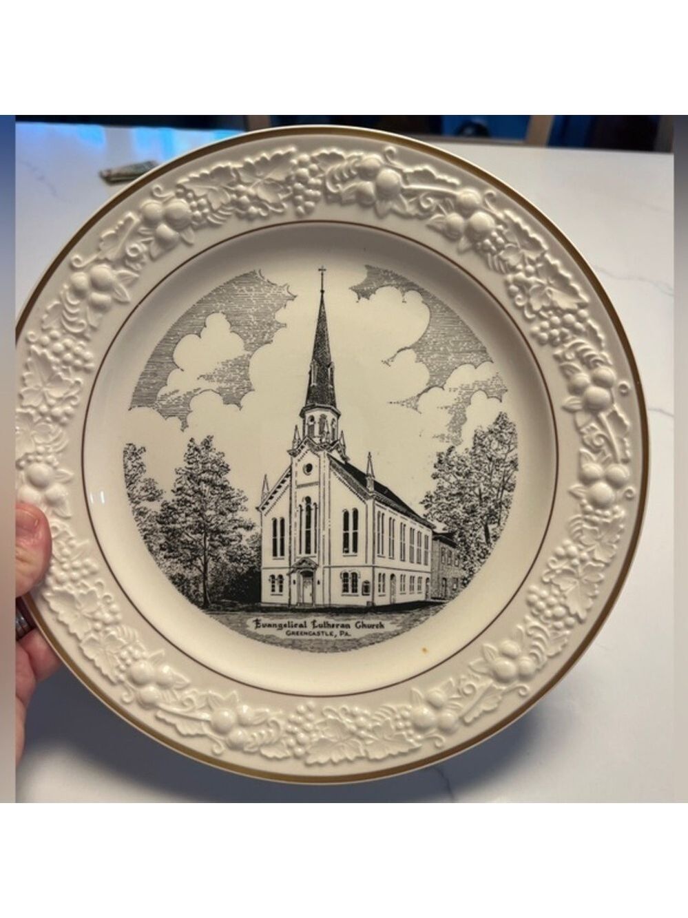 Evangelical Lutheran Church Greencastle Pa  Commemorative Plate